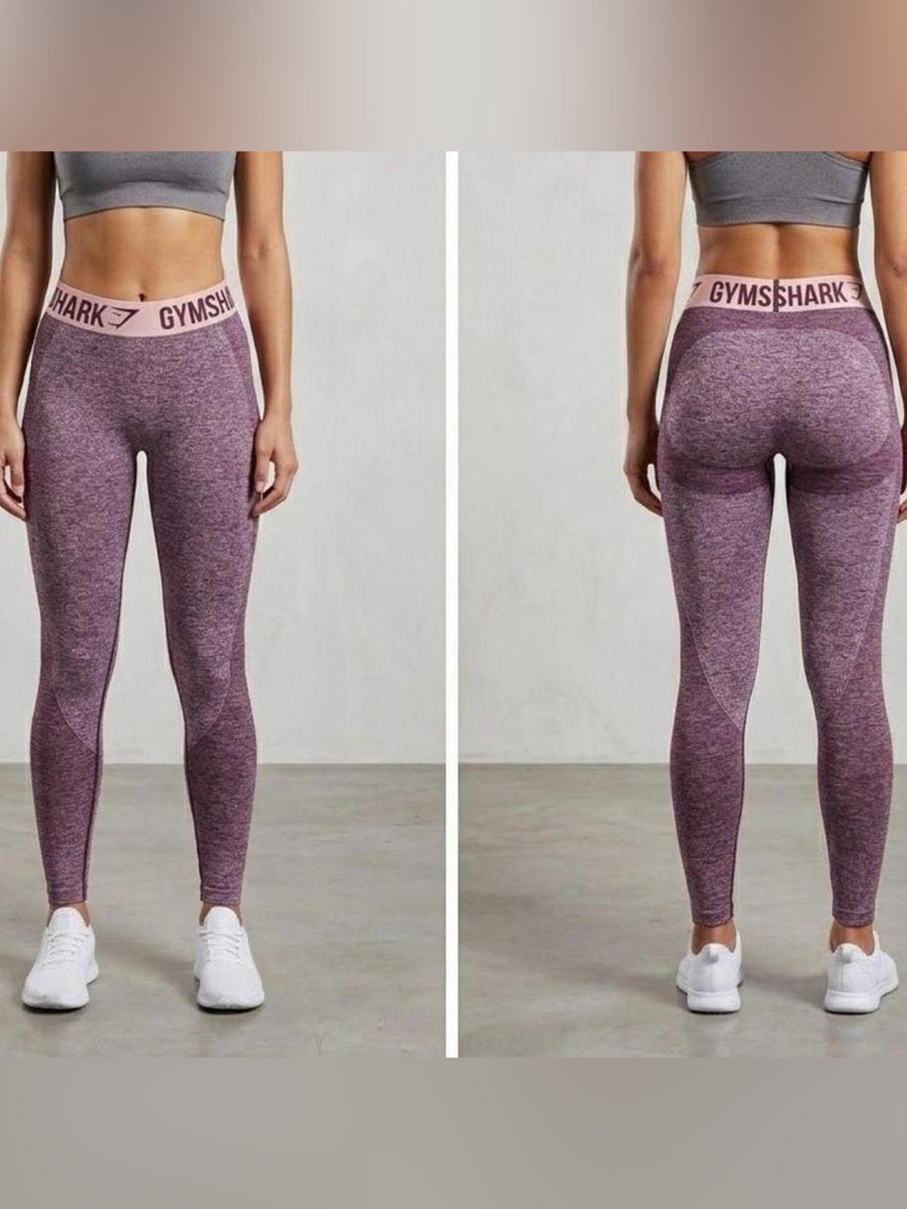 Gymshark burgundy/pink marl/purple Seamless contour Leggings, small